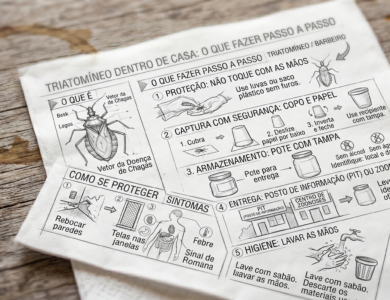 Triatomíneo dentro de casa: o que fazer passo a passo